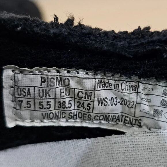 Vionic Pismo Casual Boucle Sneaker Womens Black Looped Knit Beach Shoe Size 7.5 - Picture 11 of 12